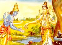 Why did Lord Vishnu gouge out his own eye and worship Lord Shiva?